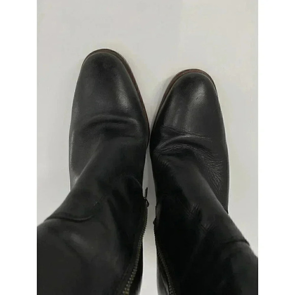 J.Crew Dean Ankle Buckle Block Heel Boots Size 9 $298 Black 07045 Zip Booties - Picture 7 of 7
